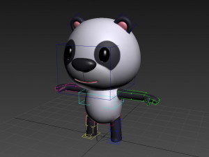 rigged panda Modelo 3D