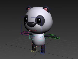 panda truccato Modello 3D