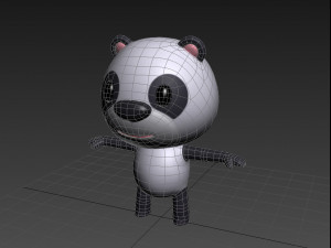rigged panda Modelo 3D