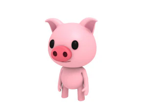 rigged pig 3D Model