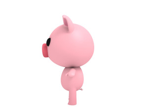 rigged pig 3D Model