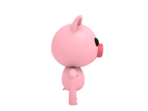 rigged pig 3D Model