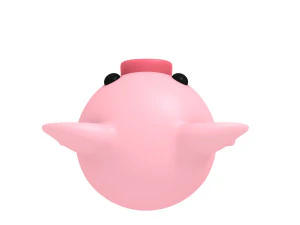 rigged pig 3D Model