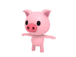 rigged pig 3D Model