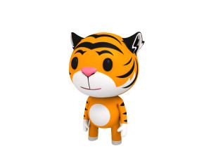 rigged tiger 3Dモデル