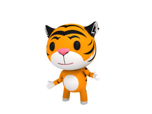 rigged tiger 3Dモデル