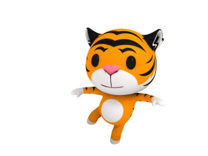 rigged tiger 3Dモデル