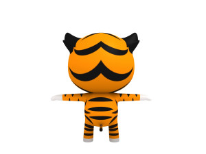 rigged tiger 3Dモデル