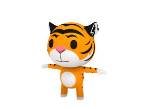 rigged tiger 3D Model