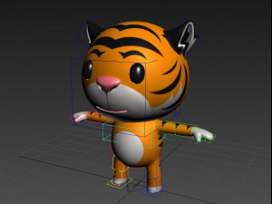 rigged tiger 3Dモデル