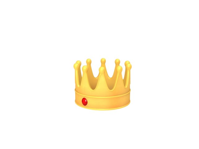 king crown Model 3D .c4d .max .obj .3ds .fbx .stl .blend 