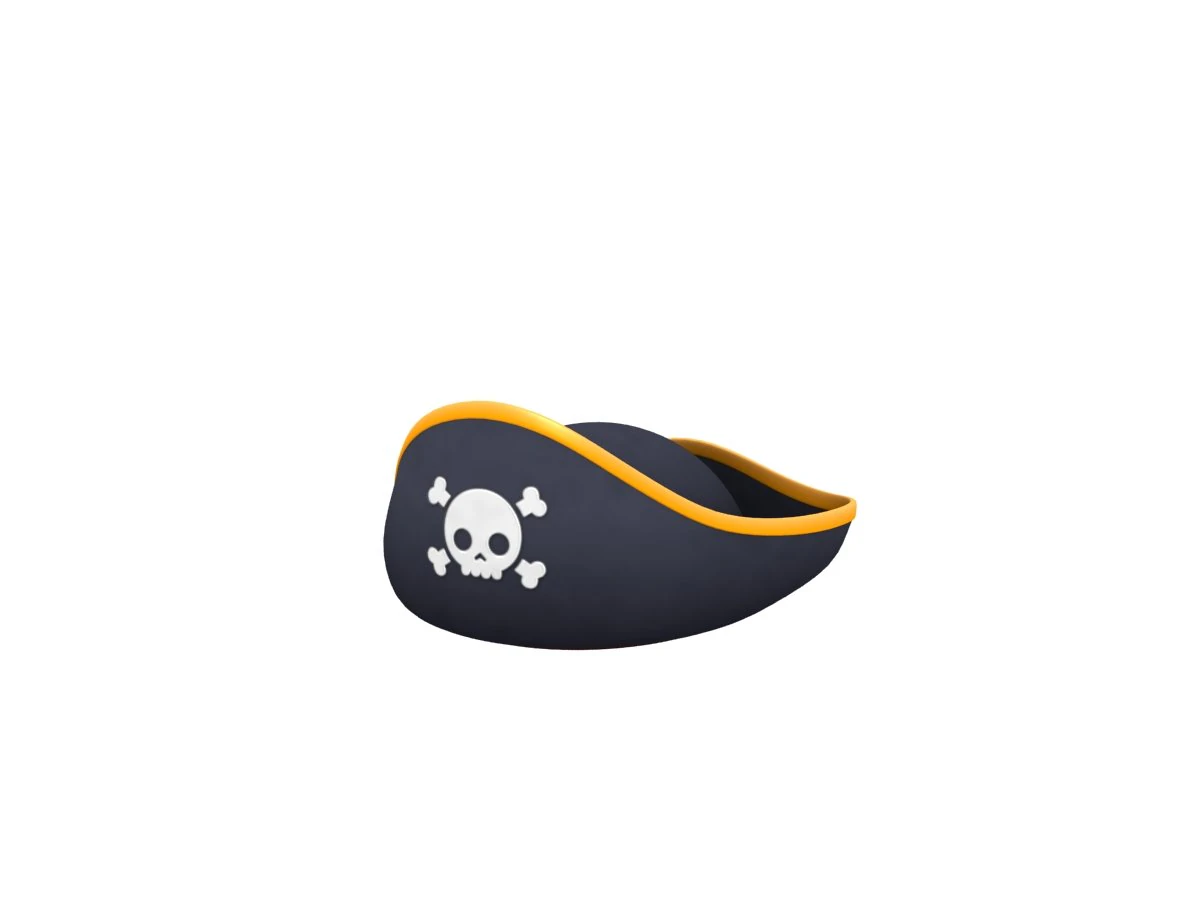 pirate hat 3D Model .c4d .max .obj .3ds .fbx .stl .blend