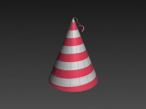 party hat Modelo 3D