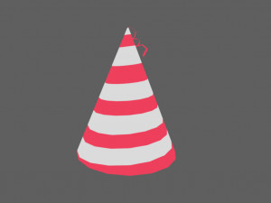 party hat Modelo 3D