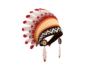 native american headdress 3Dモデル