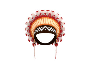 native american headdress 3Dモデル