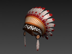 native american headdress 3Dモデル
