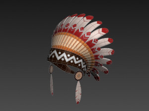 native american headdress 3Dモデル