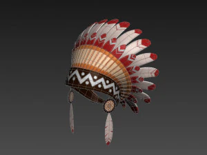 native american headdress 3D Model