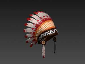 native american headdress 3Dモデル