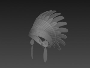 native american headdress 3Dモデル