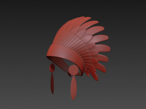 native american headdress 3Dモデル
