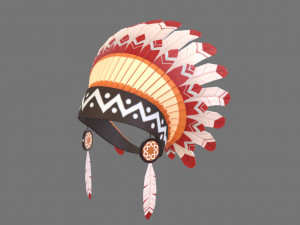 native american headdress 3Dモデル