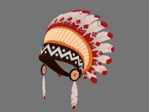 native american headdress 3Dモデル