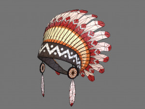native american headdress 3Dモデル