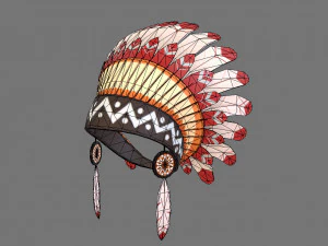 native american headdress 3D Model