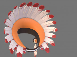 native american headdress 3Dモデル