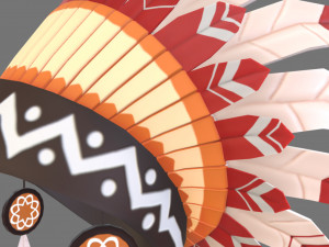 native american headdress 3Dモデル