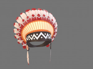 native american headdress 3Dモデル