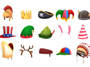 hats and helmet pack 2 Modelo 3D