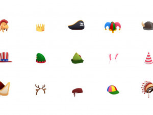 hats and helmet pack 2 3D Model