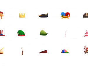 hats and helmet pack 2 3D Model