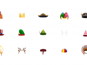 hats and helmet pack 2 3D Model