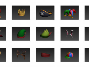 hats and helmet pack 2 3D Model