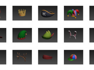 hats and helmet pack 2 3D Model