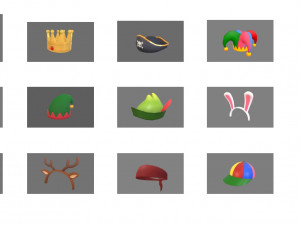 hats and helmet pack 2 3D Model