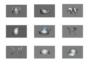 hats and helmet pack 2 3D Model