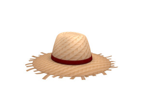 straw hat Modelo 3D