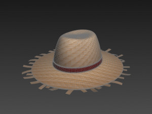straw hat Modelo 3D