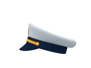 キャプテンの帽子 3Dモデル