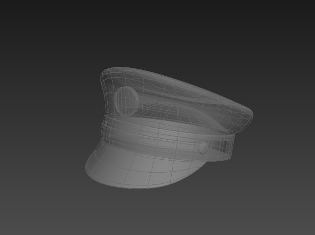 Navy Captain Hat - low poly - Buy Royalty Free 3D model by