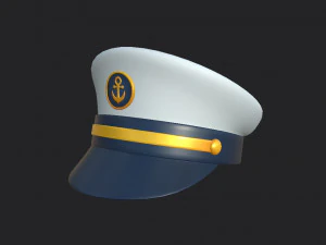 キャプテンの帽子 3Dモデル