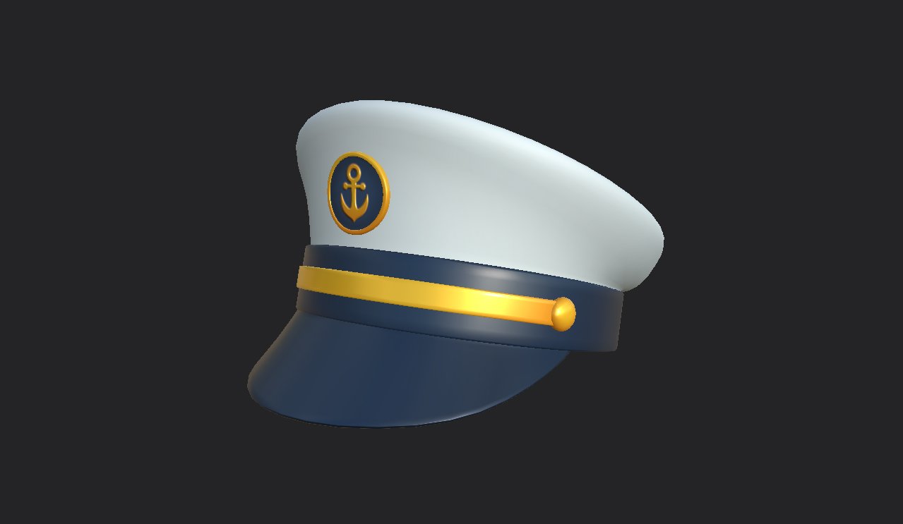 Navy Captain Hat 3D model