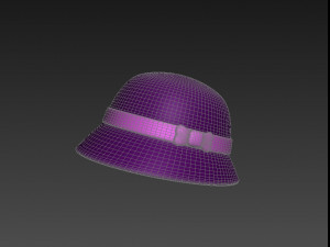 3d cloche hat 3D 模型