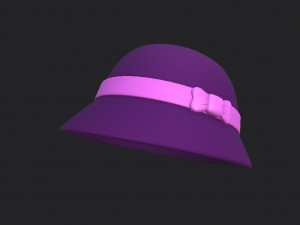 3d cloche hat 3D 模型