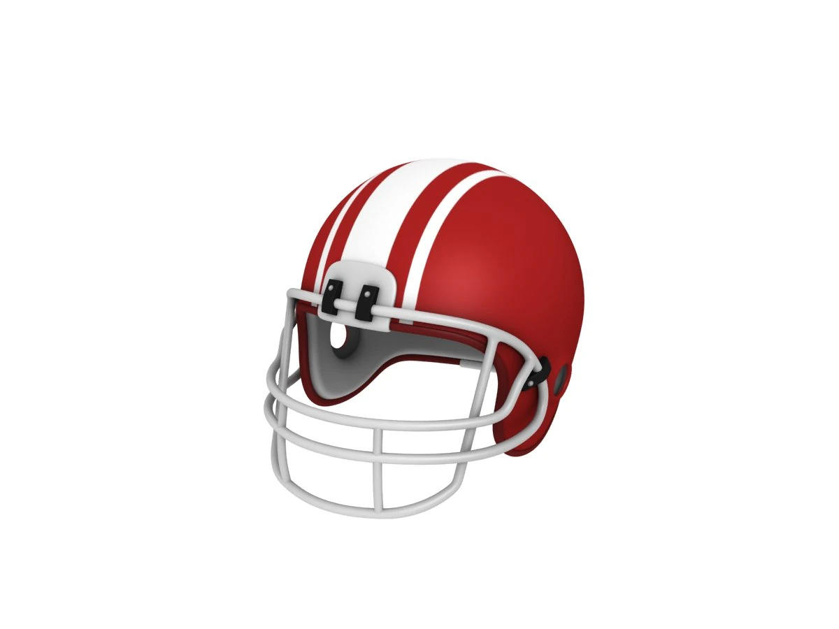 football helmet 3D Model .c4d .max .obj .3ds .fbx .stl .blend